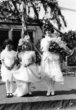 A closer shot of 1923 May Day  Queen